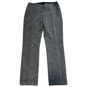 Y2K 𝅺Bebe Black+White Tweed Straight Leg Business Casual Trouser Size 12